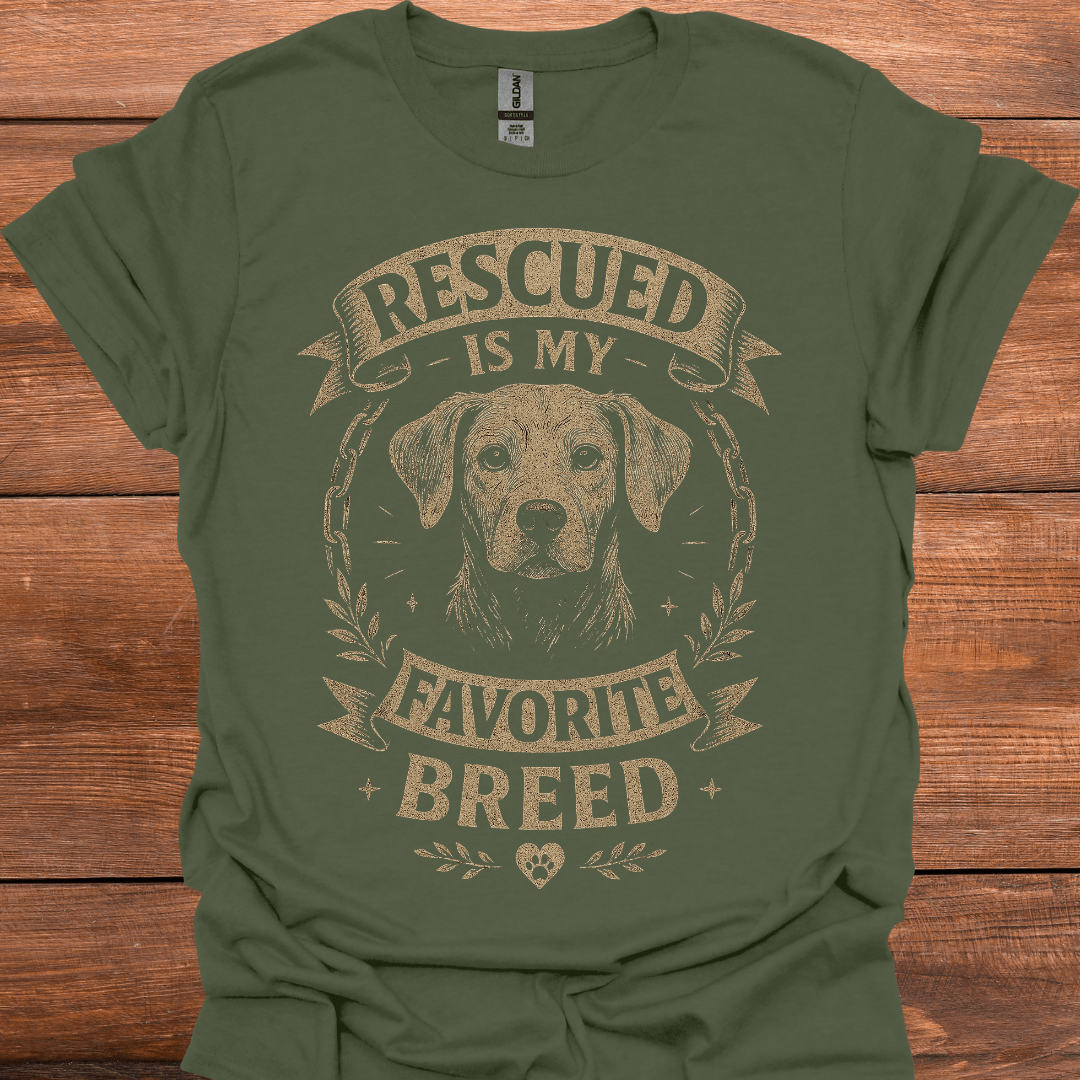 Rescued Is My Favorite Breed T-Shirt