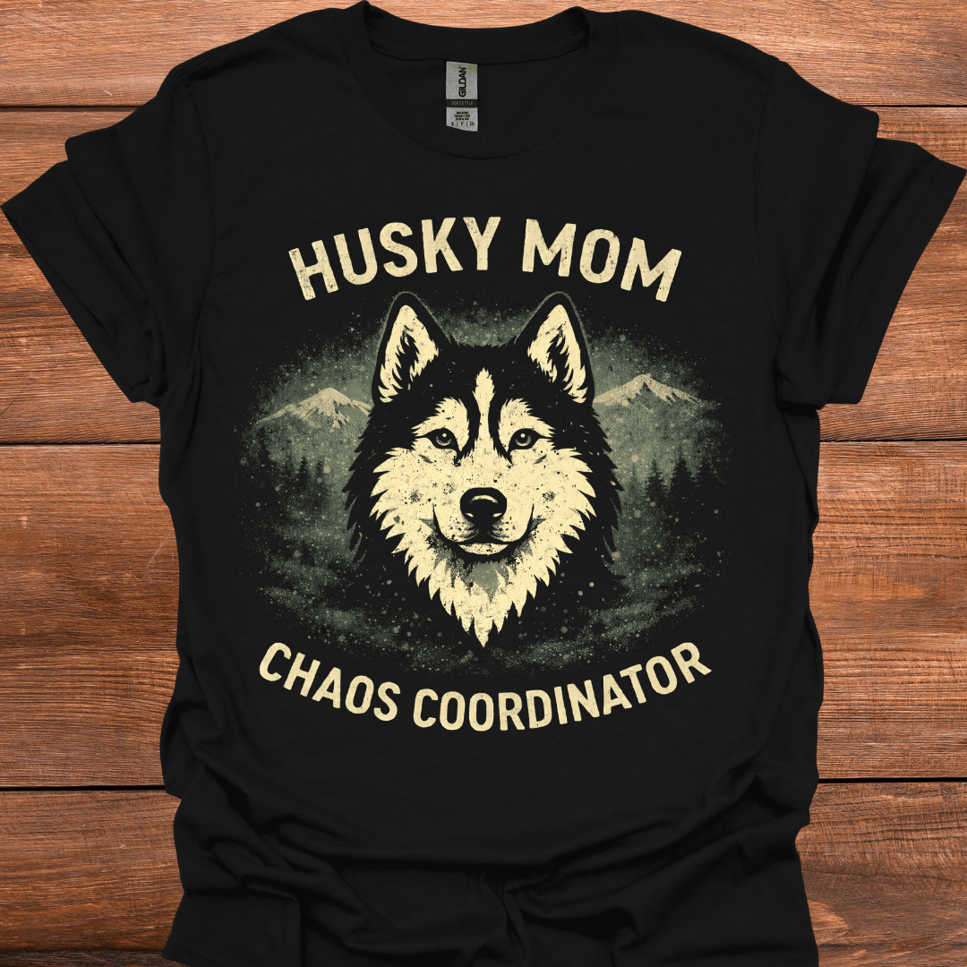 Husky Mom Chaos Coordinator T-Shirt
