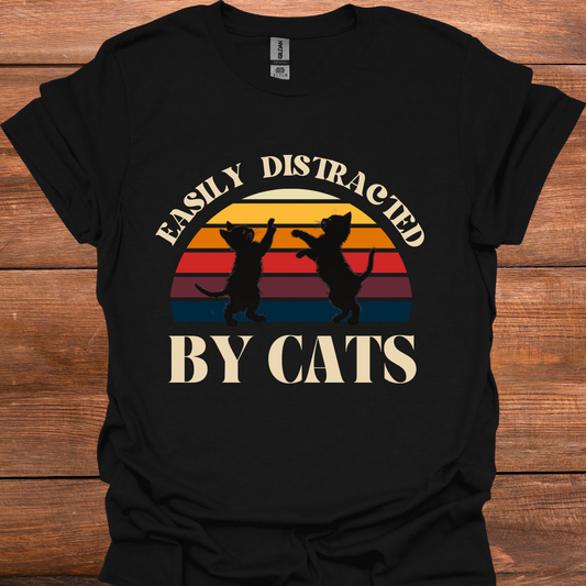 Easily Distracted By Cats T-Shirt